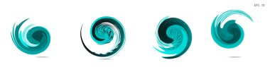 Modern soyut grafik öğelerinin toplanması. Girdap vektör arka planı. Logo tasarımı, broşürler veya sunumlar için şablonlar. Vektör çizimi