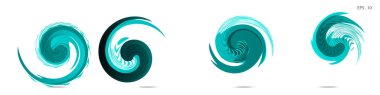 Modern soyut grafik öğelerinin toplanması. Girdap vektör arka planı. Logo tasarımı, broşürler veya sunumlar için şablonlar. Vektör çizimi