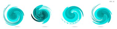 Modern soyut grafik öğelerinin toplanması. Girdap vektör arka planı. Logo tasarımı, broşürler veya sunumlar için şablonlar. Vektör çizimi