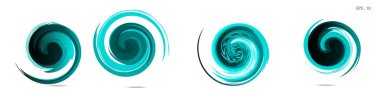 Modern soyut grafik öğelerinin toplanması. Girdap vektör arka planı. Logo tasarımı, broşürler veya sunumlar için şablonlar. Vektör çizimi