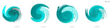 Modern soyut grafik öğelerinin toplanması. Girdap vektör arka planı. Logo tasarımı, broşürler veya sunumlar için şablonlar. Vektör çizimi