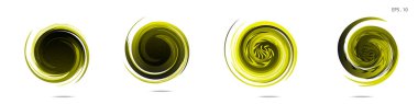 Modern soyut grafik öğelerinin toplanması. Girdap vektör arka planı. Logo tasarımı, broşürler veya sunumlar için şablonlar. Vektör çizimi