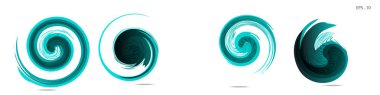 Modern soyut grafik öğelerinin toplanması. Girdap vektör arka planı. Logo tasarımı, broşürler veya sunumlar için şablonlar. Vektör çizimi