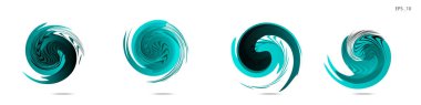 Modern soyut grafik öğelerinin toplanması. Girdap vektör arka planı. Logo tasarımı, broşürler veya sunumlar için şablonlar. Vektör çizimi