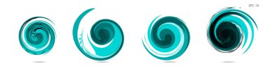 Modern soyut grafik öğelerinin toplanması. Girdap vektör arka planı. Logo tasarımı, broşürler veya sunumlar için şablonlar. Vektör çizimi