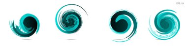 Modern soyut grafik öğelerinin toplanması. Girdap vektör arka planı. Logo tasarımı, broşürler veya sunumlar için şablonlar. Vektör çizimi