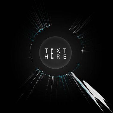 Yaratıcı vektör çizgileri ve soyut sanat çemberi tasarımları