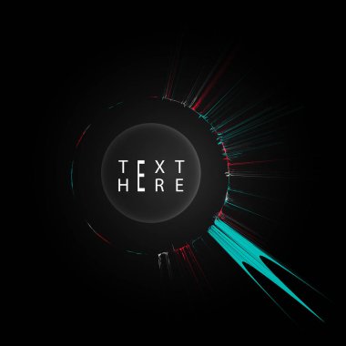 Yaratıcı vektör çizgileri ve soyut sanat çemberi tasarımları