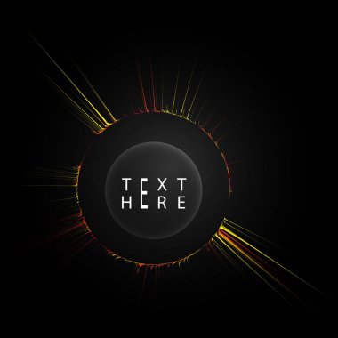 Yaratıcı vektör çizgileri ve soyut sanat çemberi tasarımları