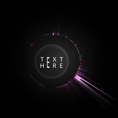 Yaratıcı vektör çizgileri ve soyut sanat çemberi tasarımları