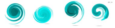 Modern soyut grafik öğelerinin toplanması. Girdap vektör arka planı. Logo tasarımı, broşürler veya sunumlar için şablonlar. Vektör çizimi