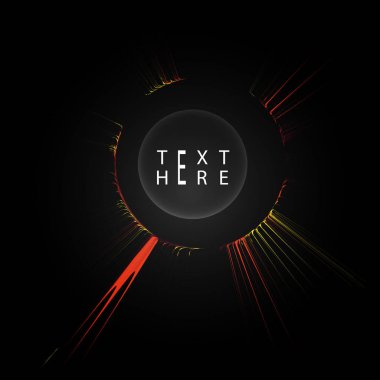 Yaratıcı vektör çizgileri ve soyut sanat çemberi tasarımları