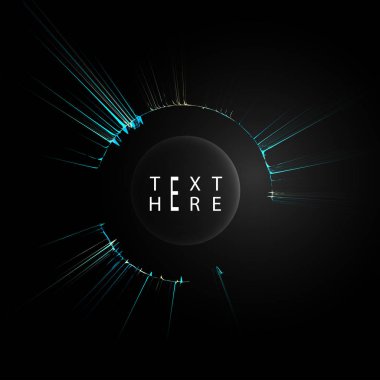 Yaratıcı vektör çizgileri ve soyut sanat çemberi tasarımları