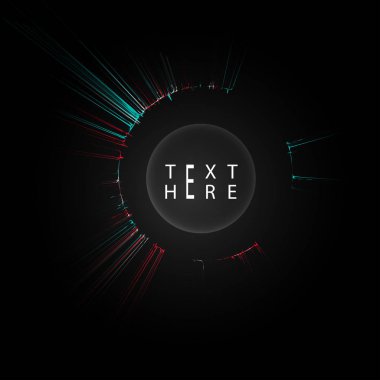 Yaratıcı vektör çizgileri ve soyut sanat çemberi tasarımları