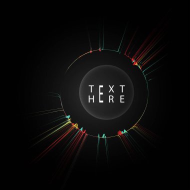 Yaratıcı vektör çizgileri ve soyut sanat çemberi tasarımları