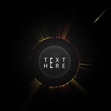 Yaratıcı vektör çizgileri ve soyut sanat çemberi tasarımları