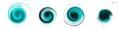 Modern soyut grafik öğelerinin toplanması. Girdap vektör arka planı. Logo tasarımı, broşürler veya sunumlar için şablonlar. Vektör çizimi