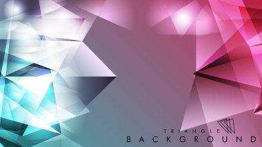 Eps 10'da tasarımda kullanım için soyut vektör üçgeni arka planı