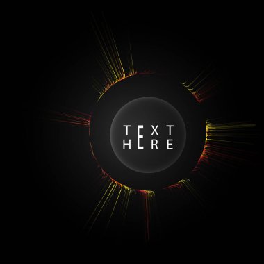 Yaratıcı vektör çizgileri ve soyut sanat çemberi tasarımları