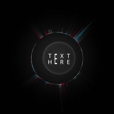 Yaratıcı vektör çizgileri ve soyut sanat çemberi tasarımları