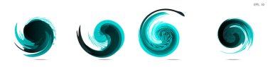 Modern soyut grafik öğelerinin toplanması. Girdap vektör arka planı. Logo tasarımı, broşürler veya sunumlar için şablonlar. Vektör çizimi