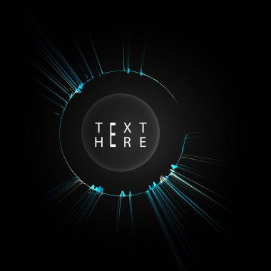 Yaratıcı vektör çizgileri ve soyut sanat çemberi tasarımları