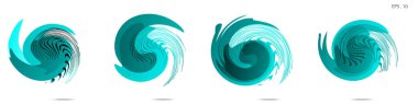 Modern soyut grafik öğelerinin toplanması. Girdap vektör arka planı. Logo tasarımı, broşürler veya sunumlar için şablonlar. Vektör çizimi