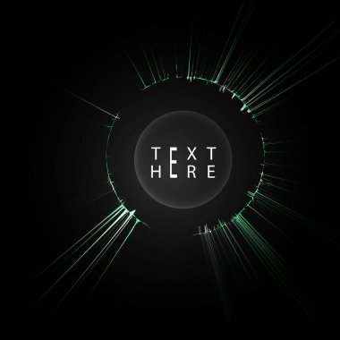 Yaratıcı vektör çizgileri ve soyut sanat çemberi tasarımları