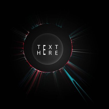 Yaratıcı vektör çizgileri ve soyut sanat çemberi tasarımları