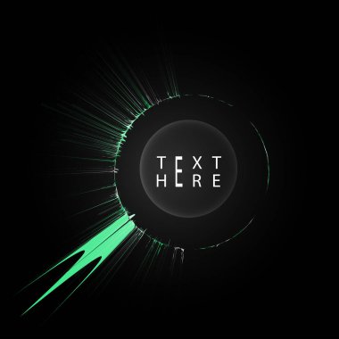 Yaratıcı vektör çizgileri ve soyut sanat çemberi tasarımları