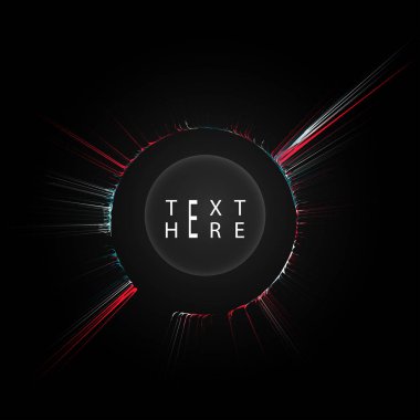 Yaratıcı vektör çizgileri ve soyut sanat çemberi tasarımları