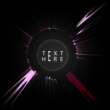 Yaratıcı vektör çizgileri ve soyut sanat çemberi tasarımları