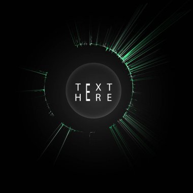 Yaratıcı vektör çizgileri ve soyut sanat çemberi tasarımları