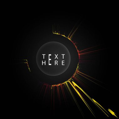 Yaratıcı vektör çizgileri ve soyut sanat çemberi tasarımları