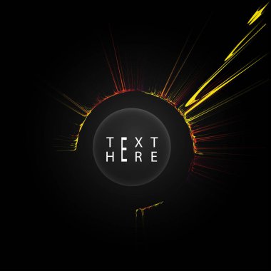 Yaratıcı vektör çizgileri ve soyut sanat çemberi tasarımları