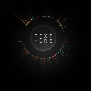 Yaratıcı vektör çizgileri ve soyut sanat çemberi tasarımları