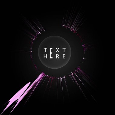 Yaratıcı vektör çizgileri ve soyut sanat çemberi tasarımları