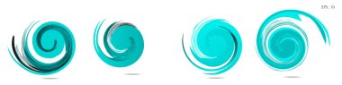 Modern soyut grafik öğelerinin toplanması. Girdap vektör arka planı. Logo tasarımı, broşürler veya sunumlar için şablonlar. Vektör çizimi