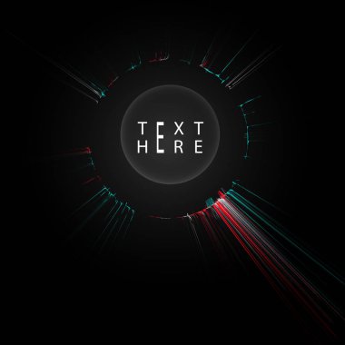 Yaratıcı vektör çizgileri ve soyut sanat çemberi tasarımları