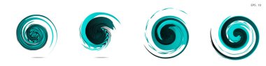 Modern soyut grafik öğelerinin toplanması. Girdap vektör arka planı. Logo tasarımı, broşürler veya sunumlar için şablonlar. Vektör çizimi