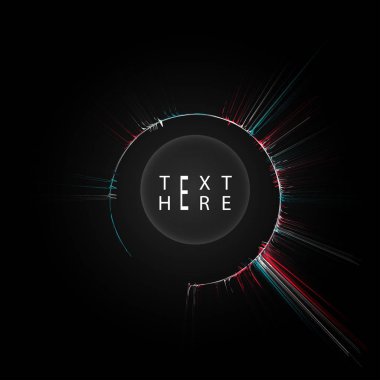 Yaratıcı vektör çizgileri ve soyut sanat çemberi tasarımları