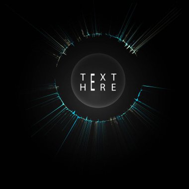 Yaratıcı vektör çizgileri ve soyut sanat çemberi tasarımları