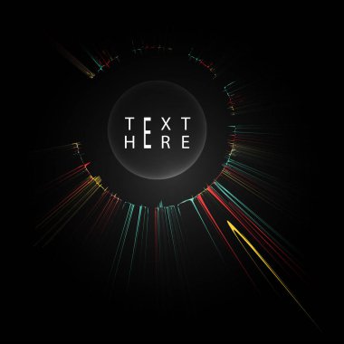 Yaratıcı vektör çizgileri ve soyut sanat çemberi tasarımları