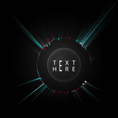 Yaratıcı vektör çizgileri ve soyut sanat çemberi tasarımları