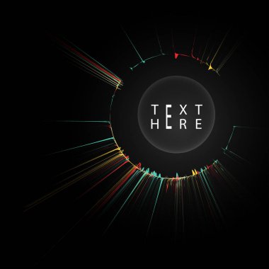 Yaratıcı vektör çizgileri ve soyut sanat çemberi tasarımları