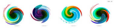 Girdap vektör arka planı. Logo tasarımı, broşürler veya sunumlar için şablonlar. Vektör çizimi