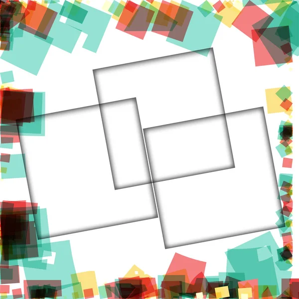 Renkli fotoğraf çerçeveleri, vektör çizimleri. beyaz bir arka plan üzerinde izole edilmiş çeşitli renkler ve saydam desenler ile kare kenarlıklar