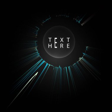 Yaratıcı vektör çizgileri ve soyut sanat çemberi tasarımları