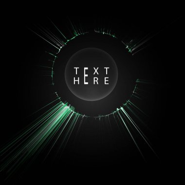 Yaratıcı vektör çizgileri ve soyut sanat çemberi tasarımları