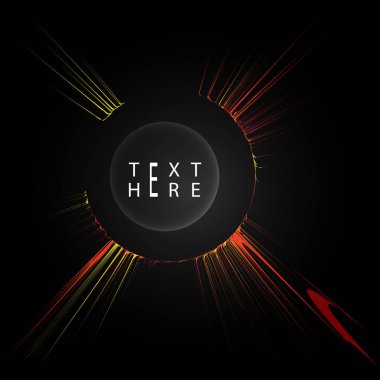 Yaratıcı vektör çizgileri ve soyut sanat çemberi tasarımları